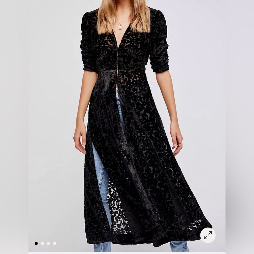 Free People Until Forever Velvet Black Maxi Dress,  XS
Excellent condition